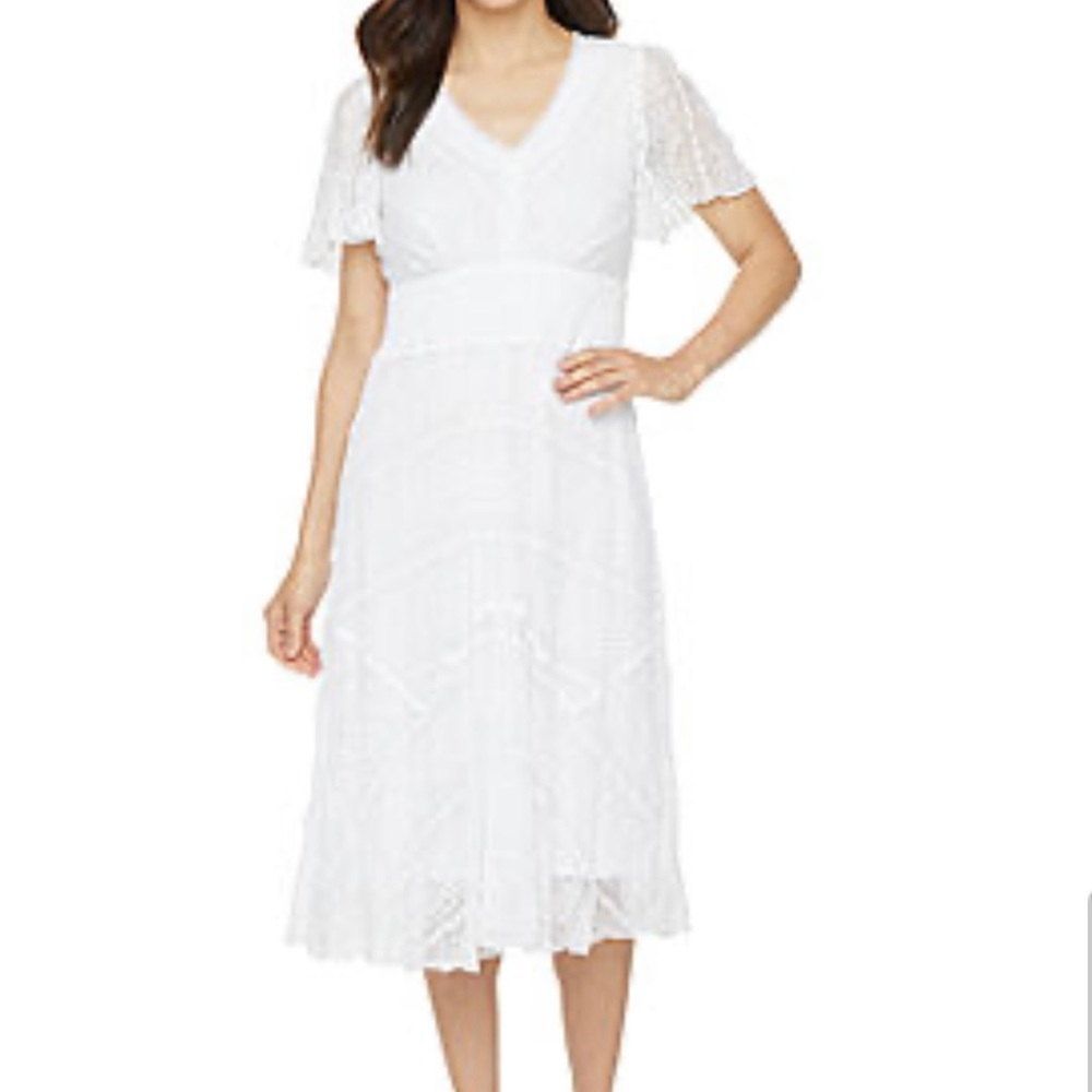 Rabbit Rabbit Rabbit Design Short Sleeve Fit + Flare Dress